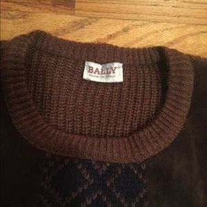 🌲🌲Vintage Bally Men’s Knit & Suede Sweater 🌲🌲